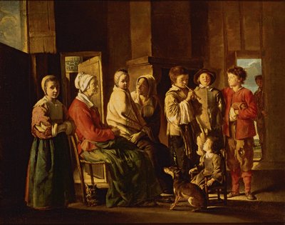 The Visit to the Grandmother by Mathieu Le Nain